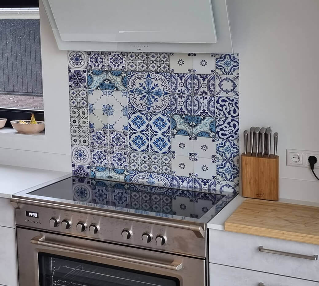 Keukenwand met print - Tegel Design - Portugese Tegel Look
