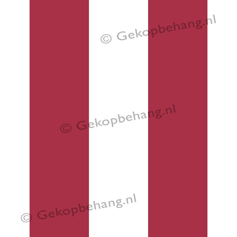 Behang Expresse - Thomas - streep rood/wit