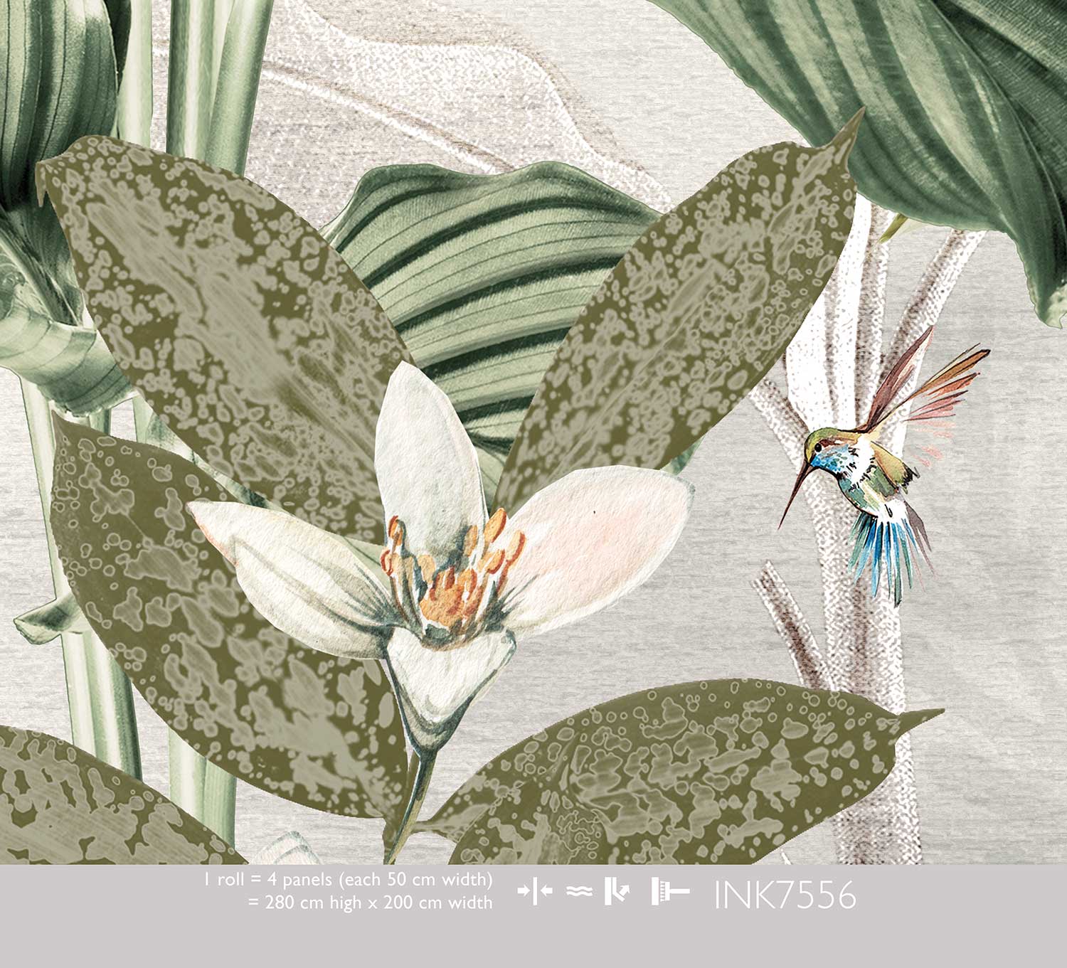 Floral Utopia Behang - Magufuli Green