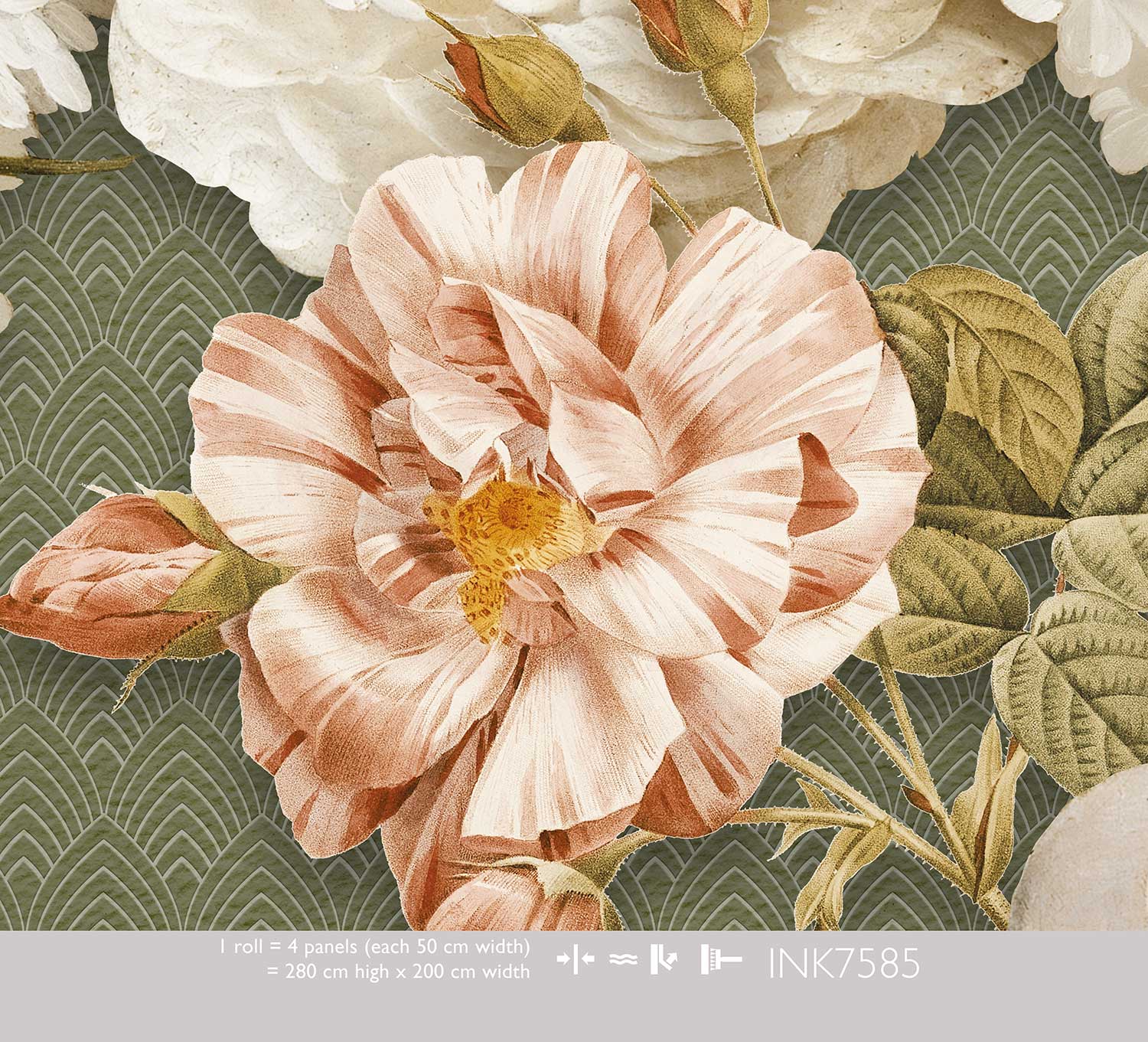 Floral Utopia Behang - Sweet Rosa Moss