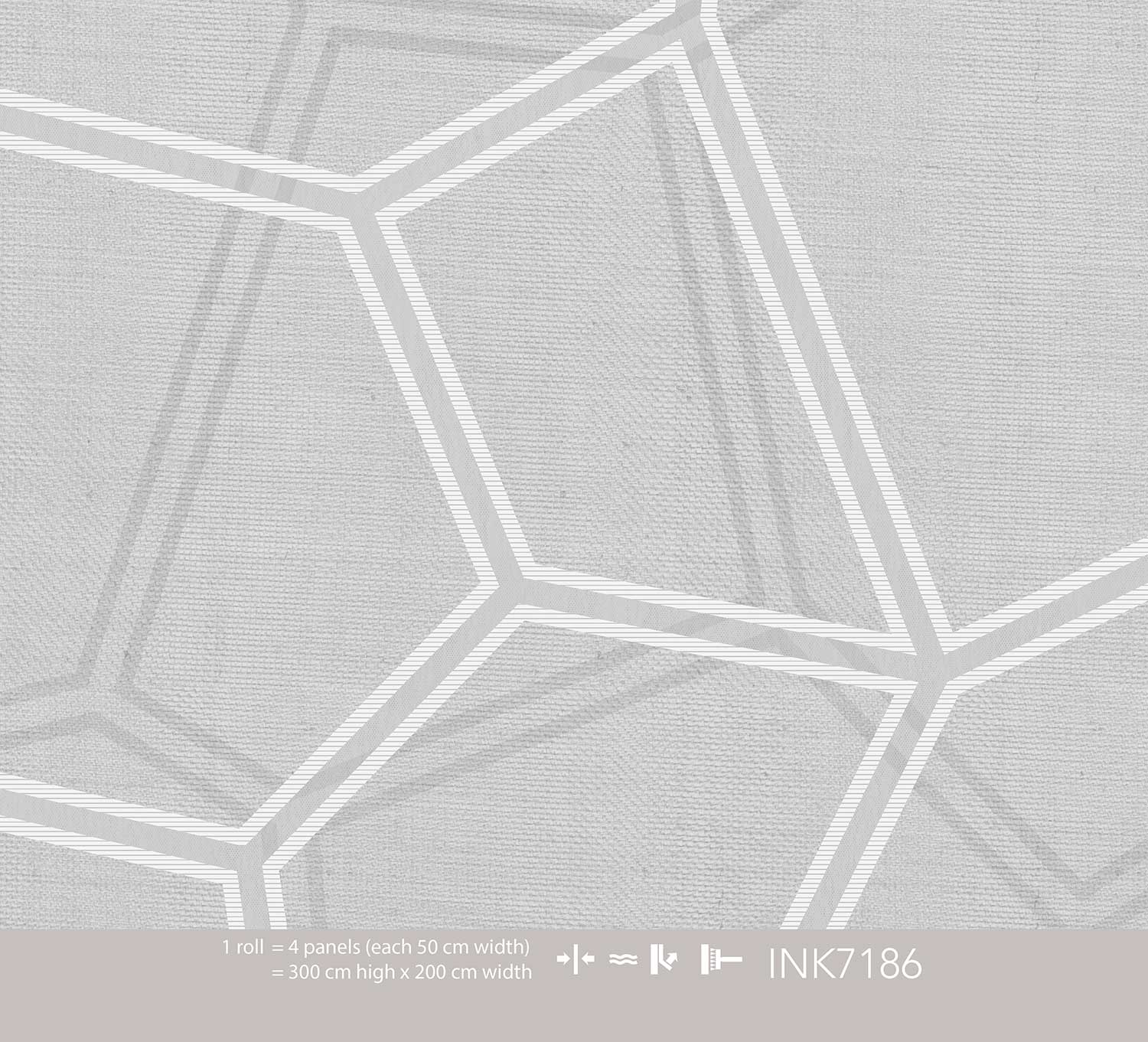 Behang Timeless - Honeycomb Grey
