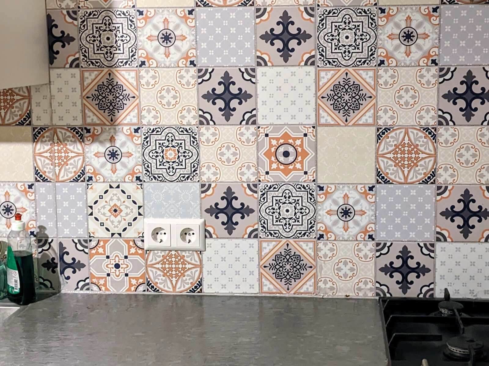 Backsplash with Portuguese Tile Design - Feldspar