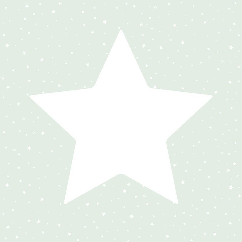 Kindertapete Puck &amp; Rose - Big Star Green