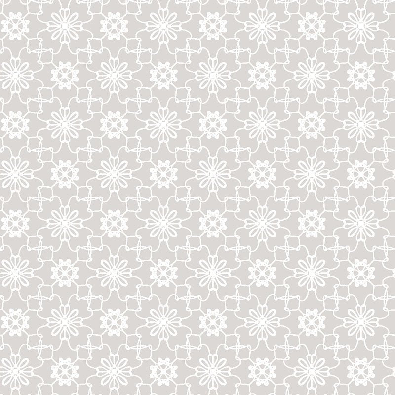 Children's Wallpaper Puck & Rose - Floral Pattern Grey