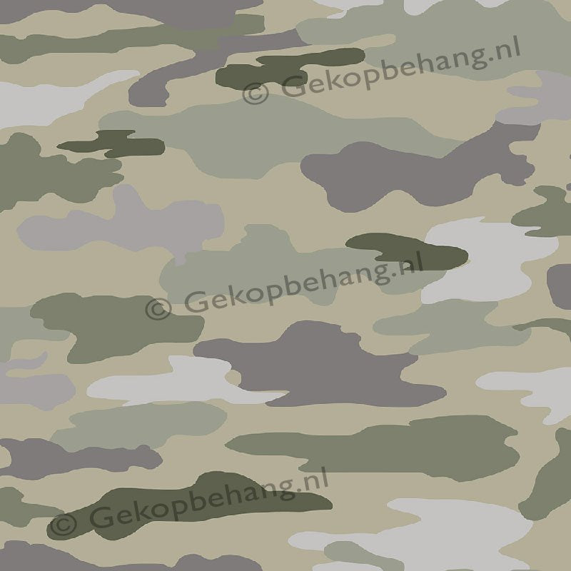 Behang Expresse - Thomas - camouflage groen