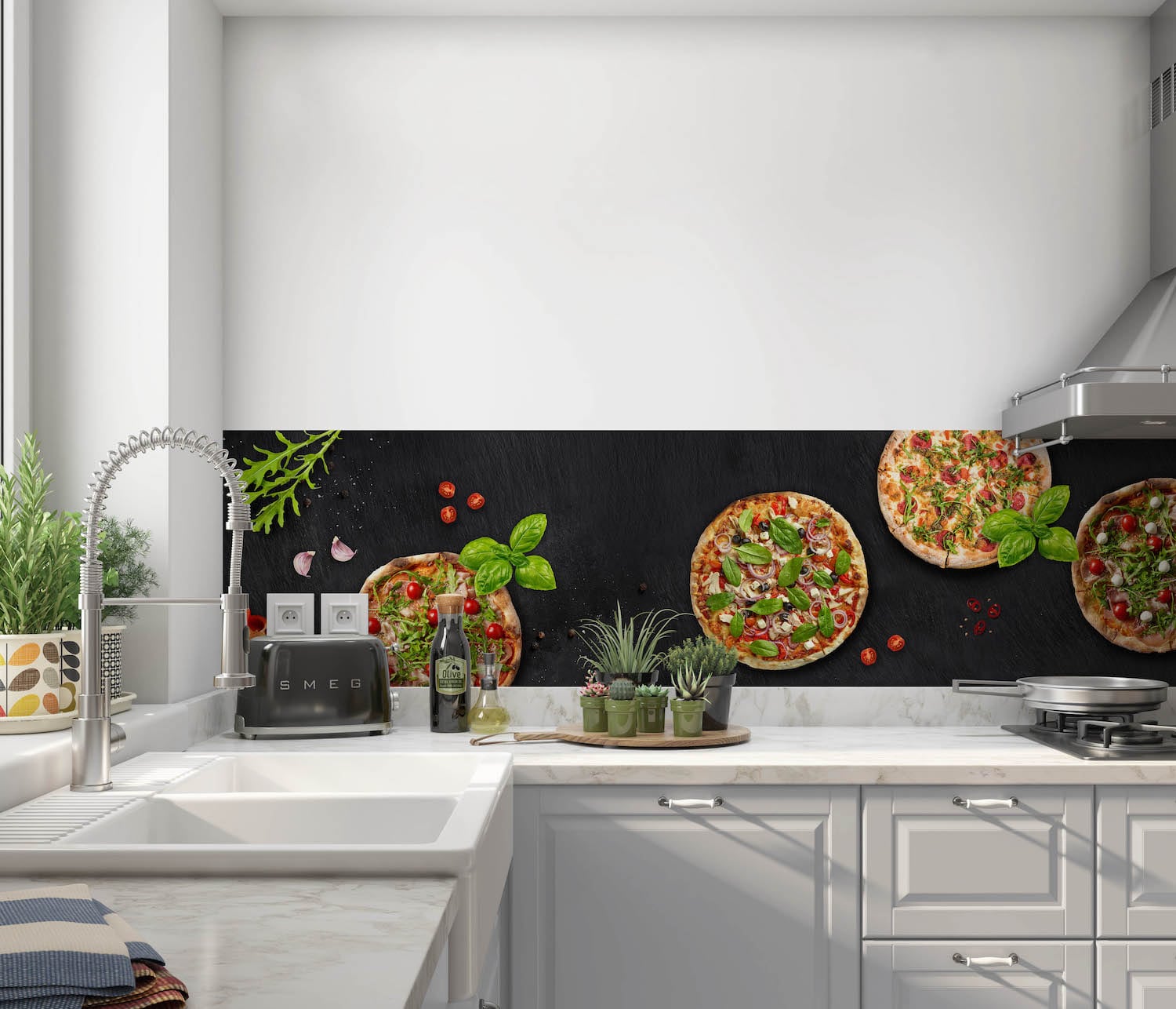 Keukenwand met print - Pizza