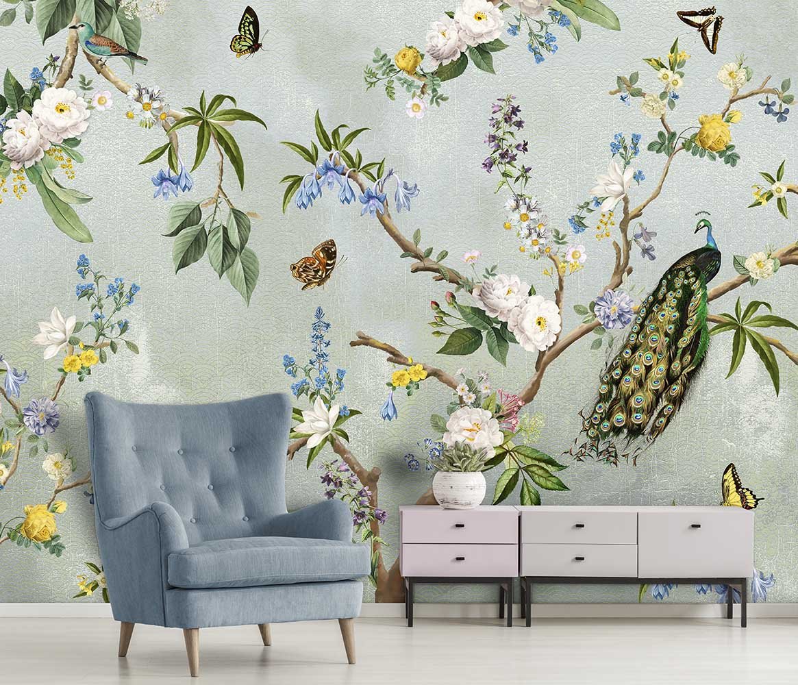 Floral Utopia Wallpaper - Secret Garden Turquoise