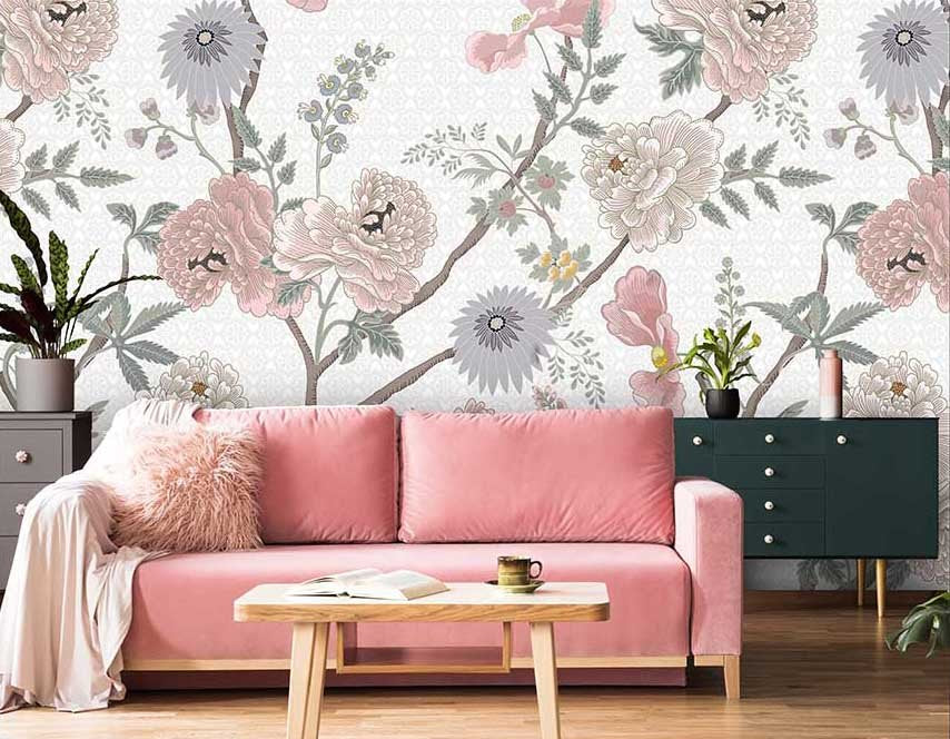 Floral Utopia Wallpaper - Tea Garden Sunrise
