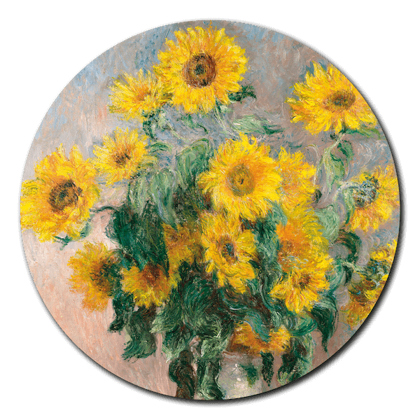 Sunflowers Monet Wall Circle