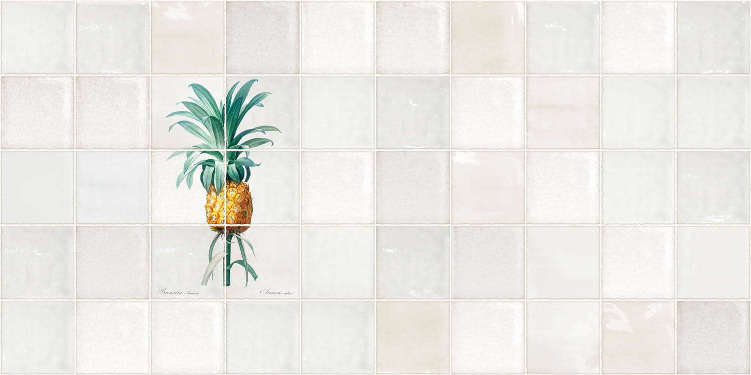 Keukenwand met print - Antiek Tegel Design - Ananas
