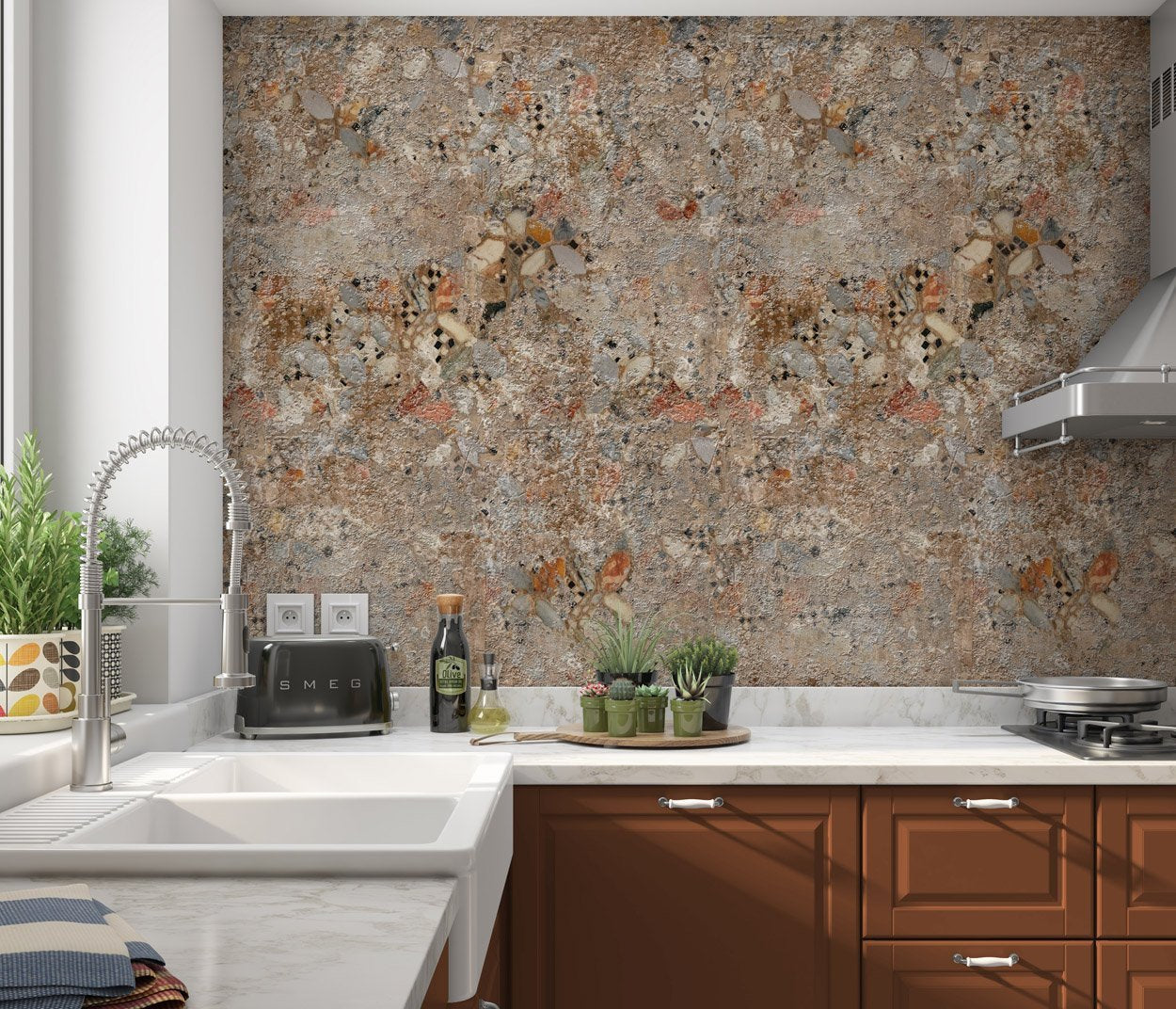 Küchenwand - Mosaik / Stuck / Fliesen