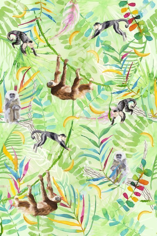 Children's wallpaper Monkey Business
