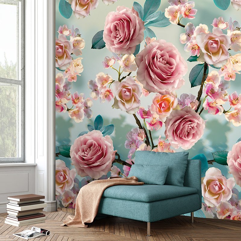 Wallpaper Colorful - Sweet Roses - INK7294