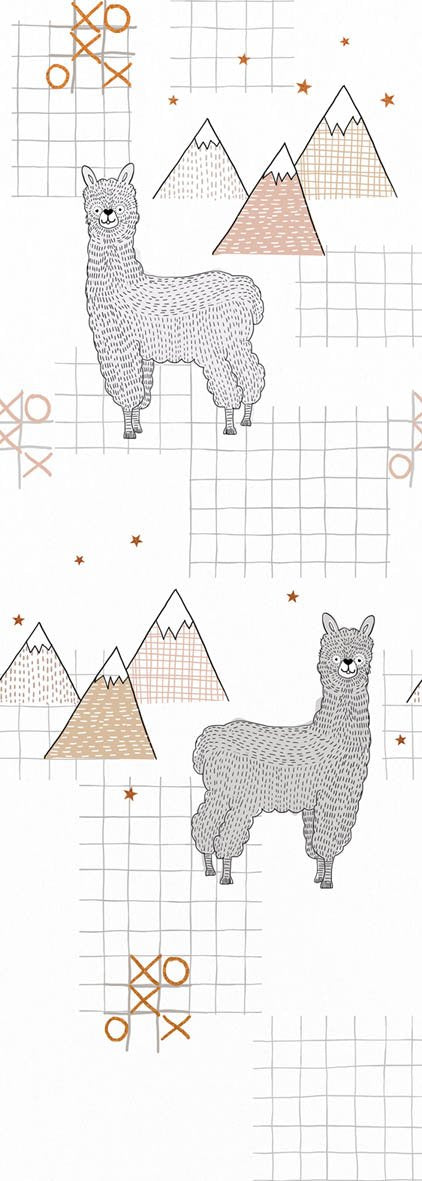 Kate & Andy Wallpaper - Alpaca Grid
