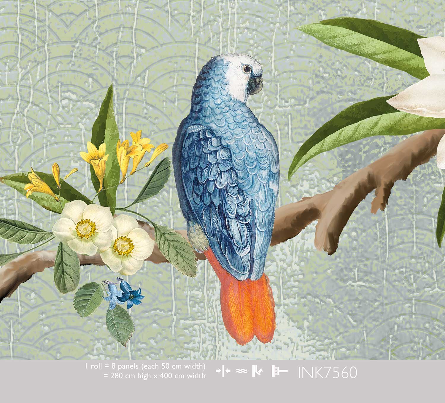 Floral Utopia Wallpaper - Secret Garden Turquoise