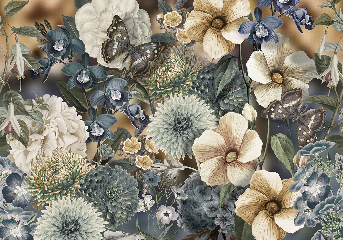 Floral Utopia Wallpaper - Eden Blues
