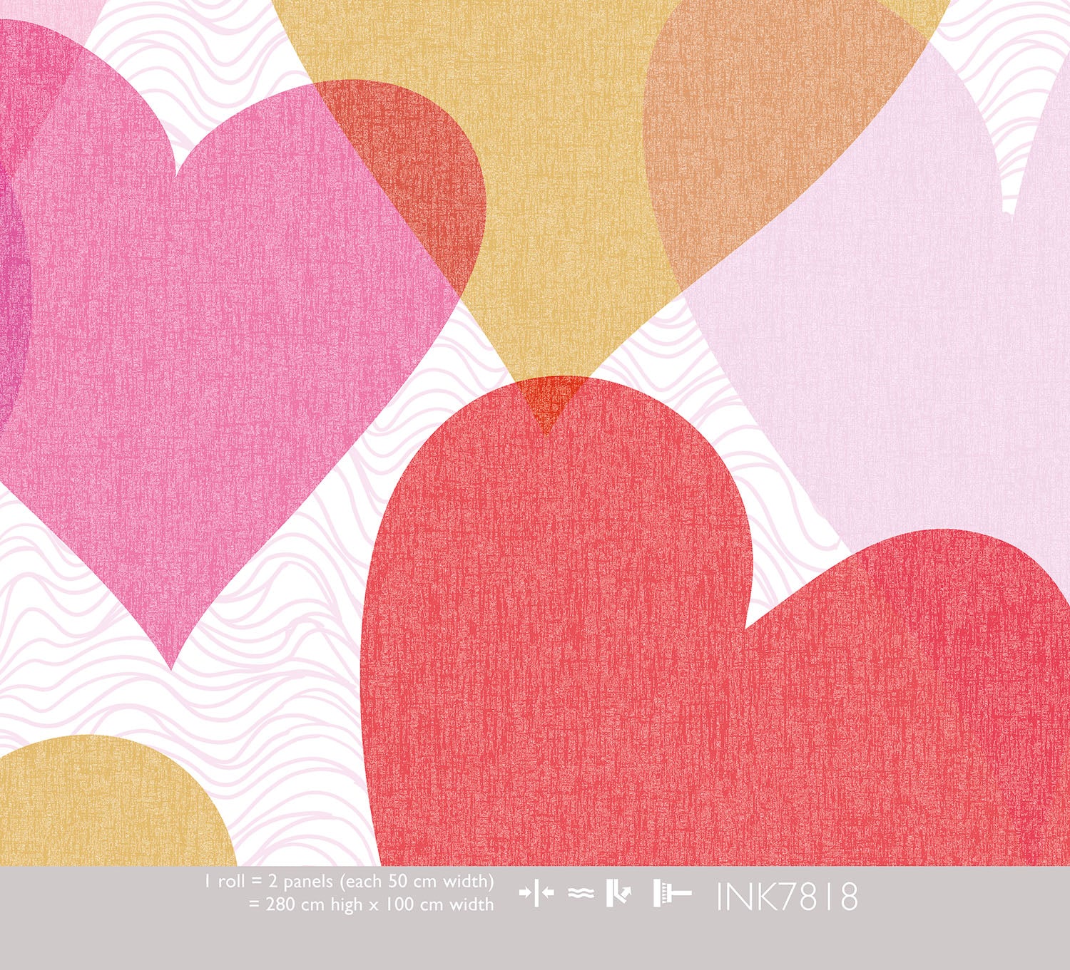 More Hearts - Children's Wallpaper Olive & Noah
