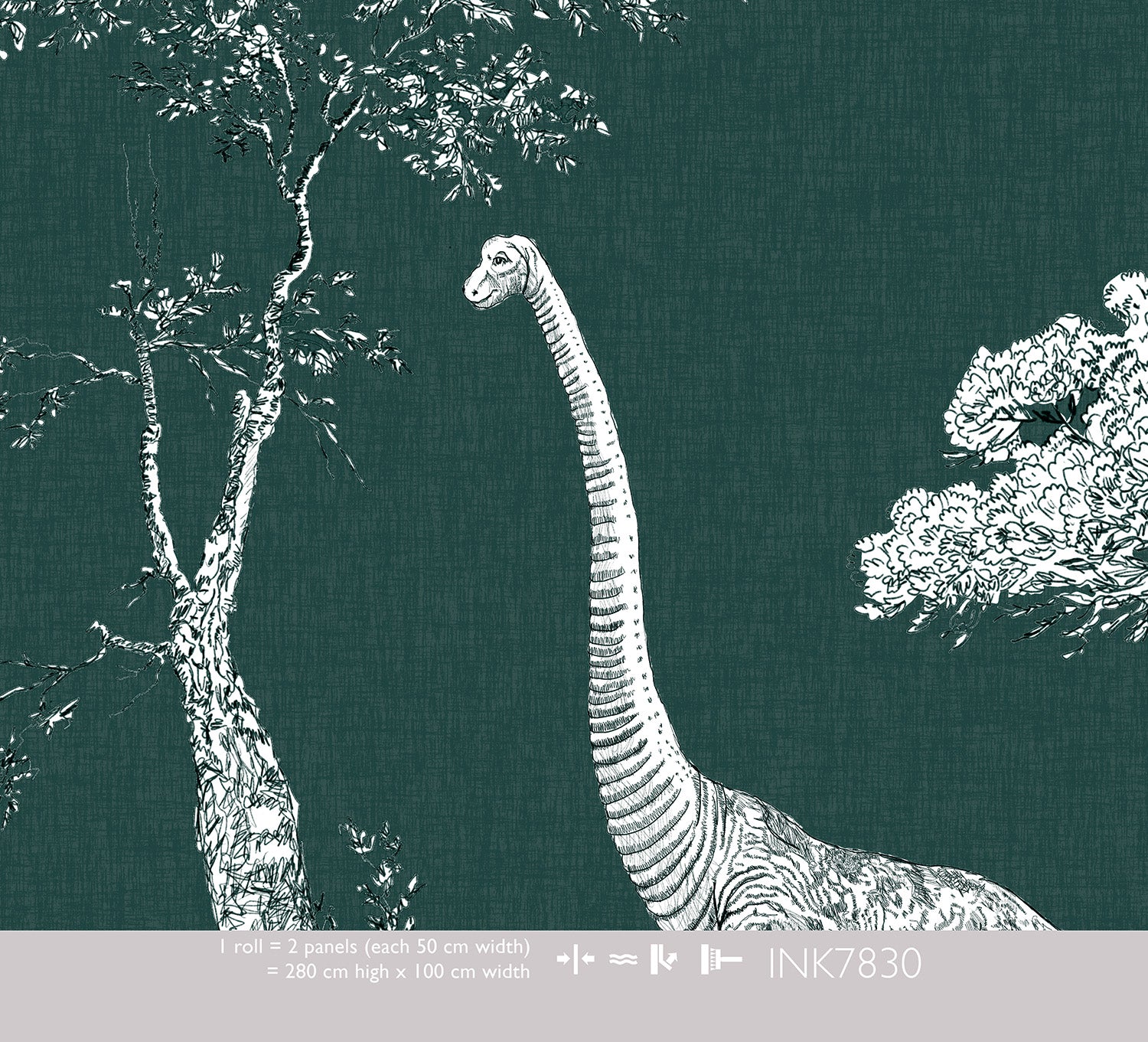 Dino Toile Forest – Kindertapete Olive &amp; Noah