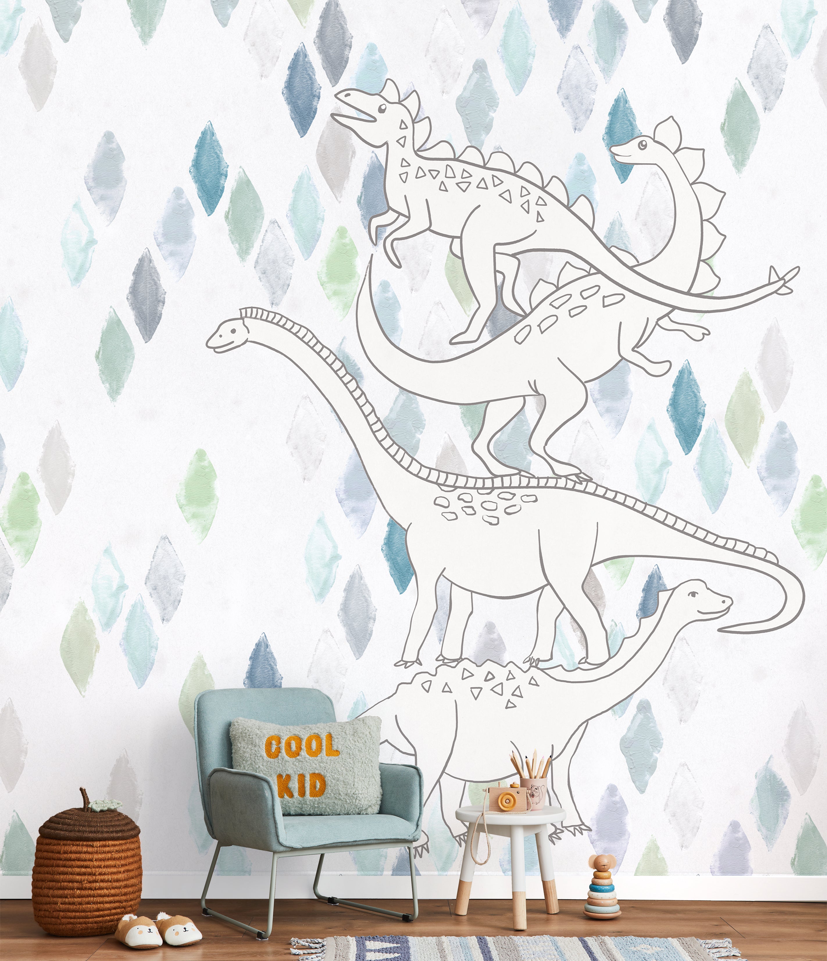 Kate &amp; Andy Wallpaper – Dino Wall MIX &amp; MATCH