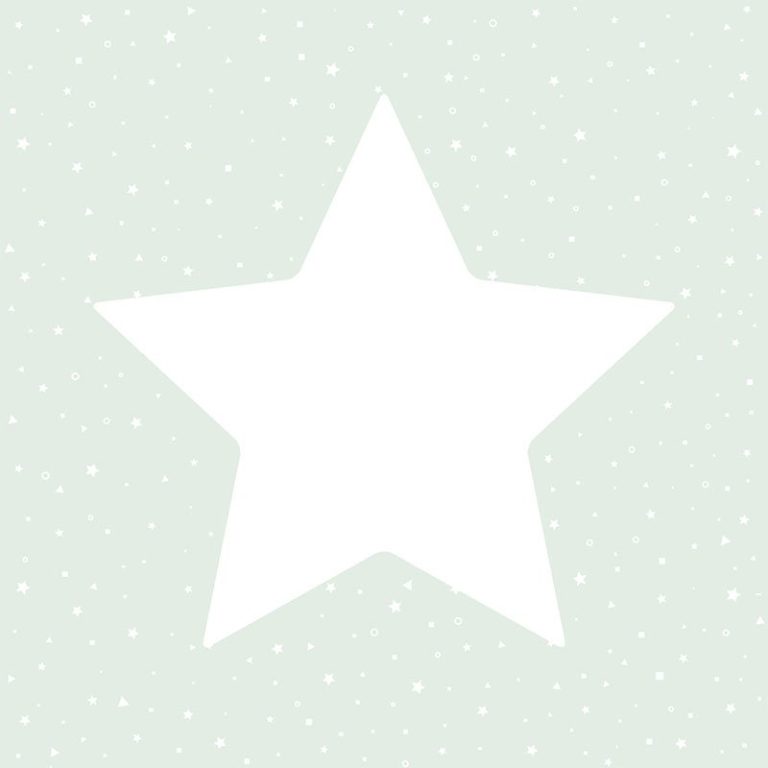 Kindertapete Puck & Rose - Grote Ster Groen