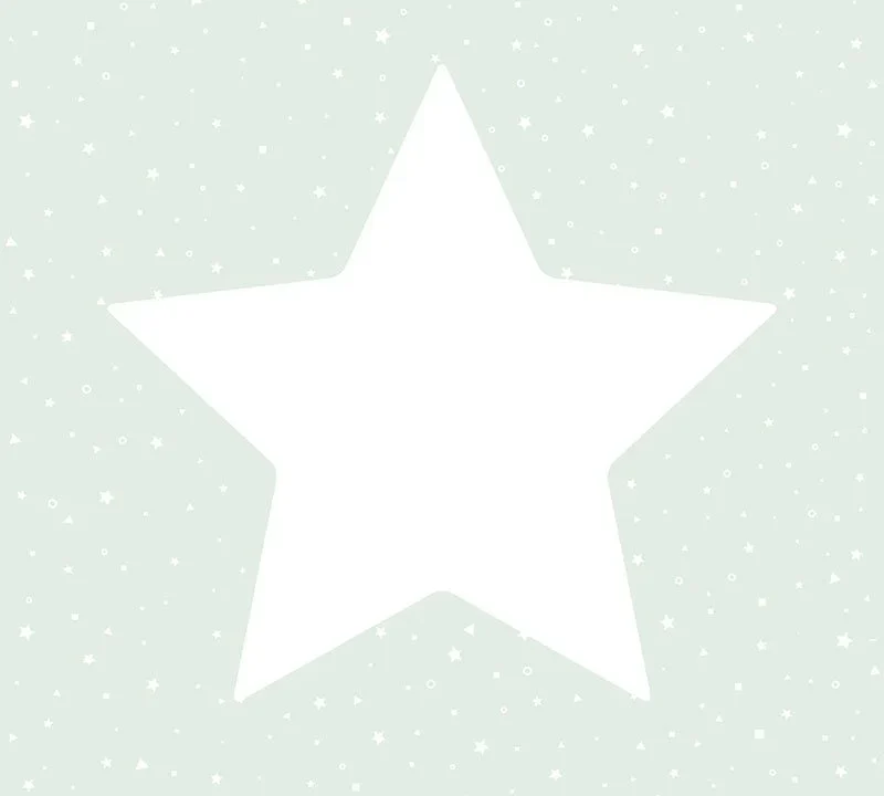 Kinderbehang Puck & Rose - Grote Ster Groen
