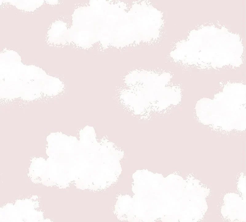 Kinderbehang Puck & Rose - Wolk Roze