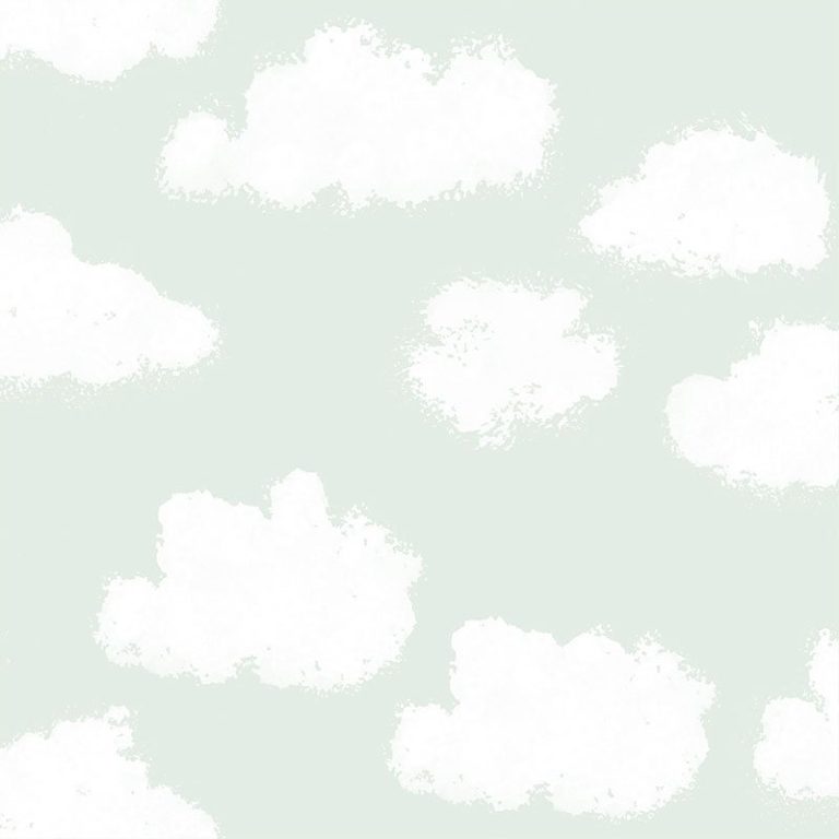Papier peint enfant Puck & Rose - Wolk Groen