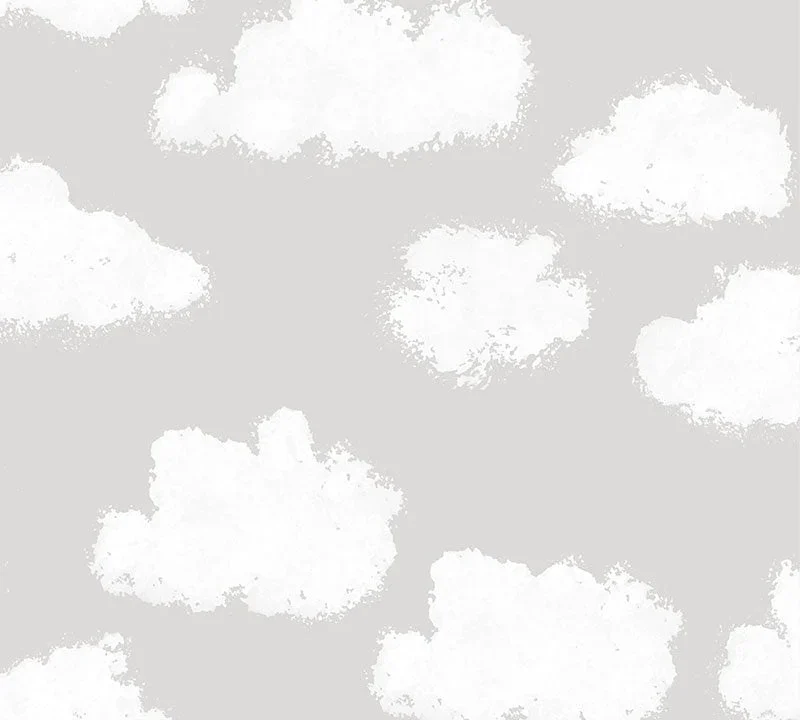 Kinderbehang Puck & Rose - Wolk Grijs