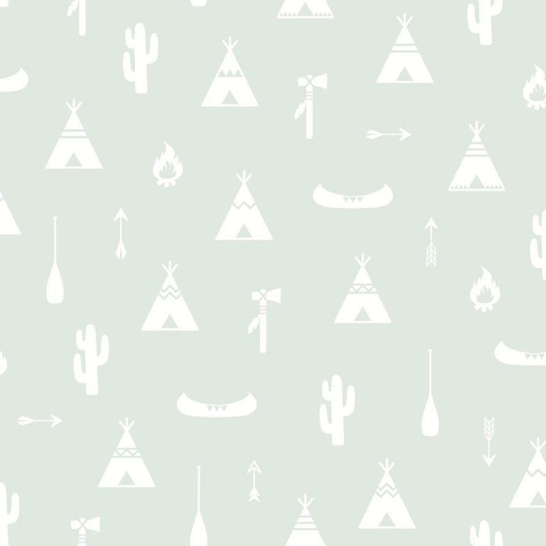 Kinderbehang Puck & Rose - Tipi Groen