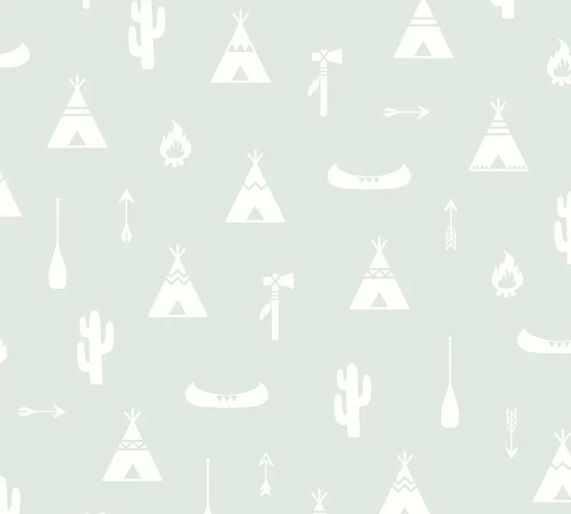 Kinderbehang Puck & Rose - Tipi Groen