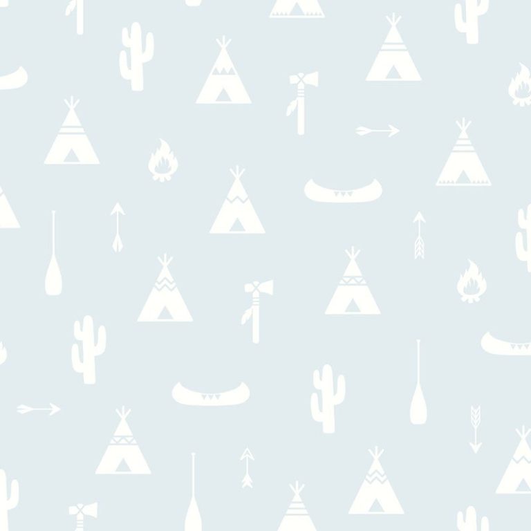 Kindertapete Puck & Rose - Tipi Blauw
