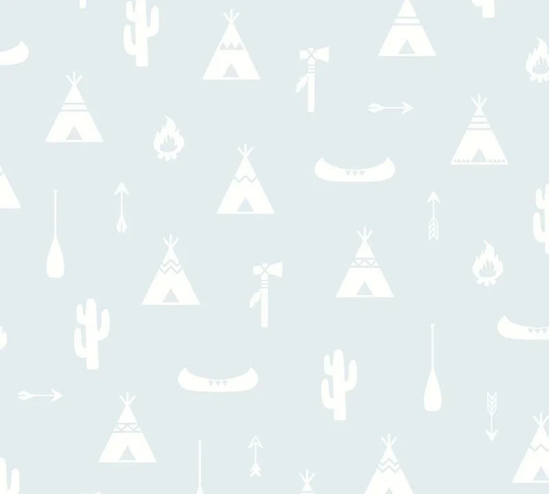 Kinderbehang Puck & Rose - Tipi Blauw