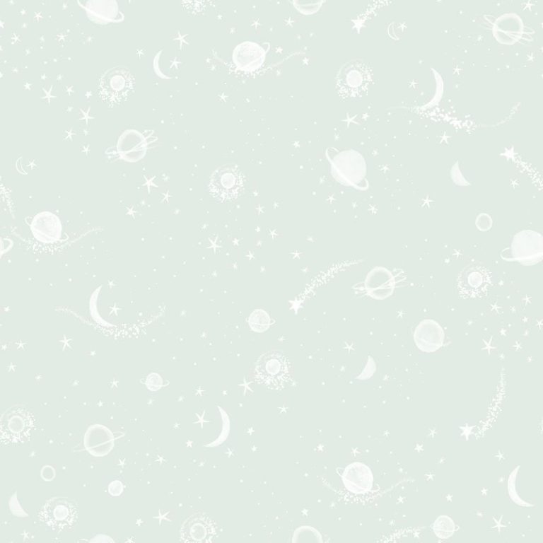 Kindertapete Puck & Rose - Sterren En Planeten Groen