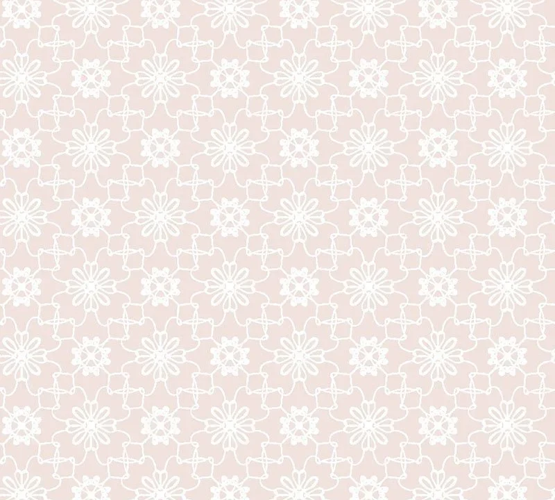 Kinderbehang Puck & Rose - Bloemmotief Roze