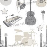 INGK Behang - Thomas - instrumenten creme
