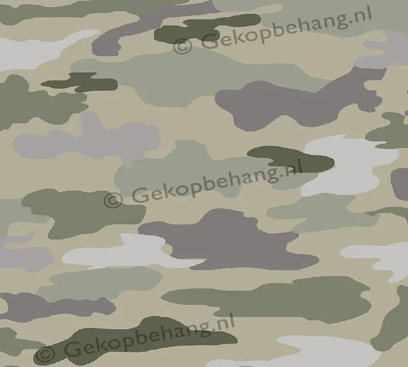 INGK Tapete - Thomas - camouflage groen