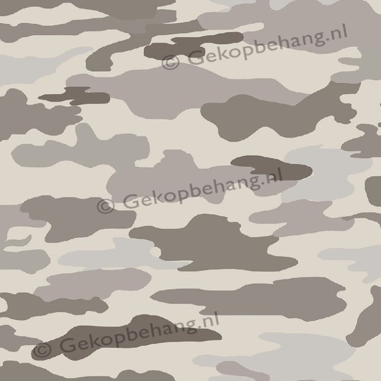 INGK Behang - Thomas - camouflage bruin/groen