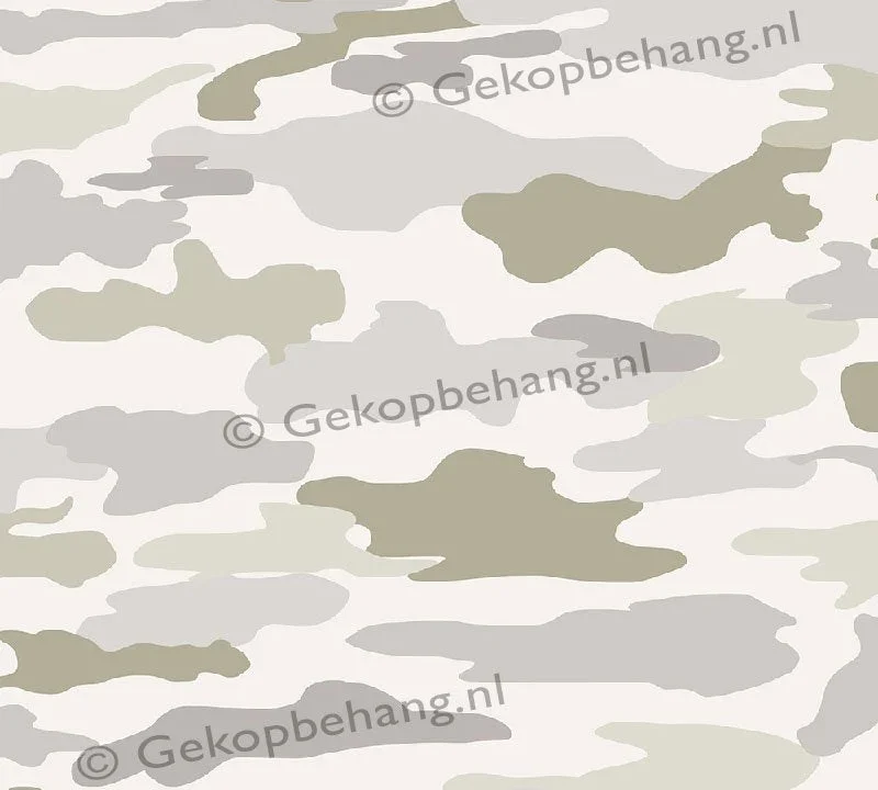 INGK Tapete - Thomas - camouflage groen/beige
