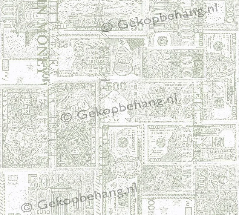 INGK Tapete - Thomas - bankbiljetten groen