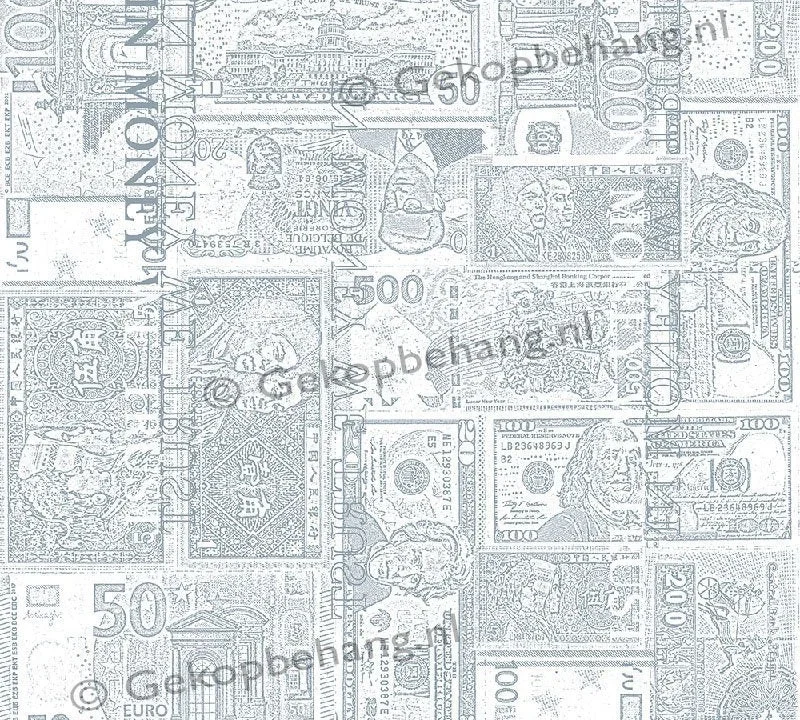 INGK Tapete - Thomas - bankbiljetten blauw