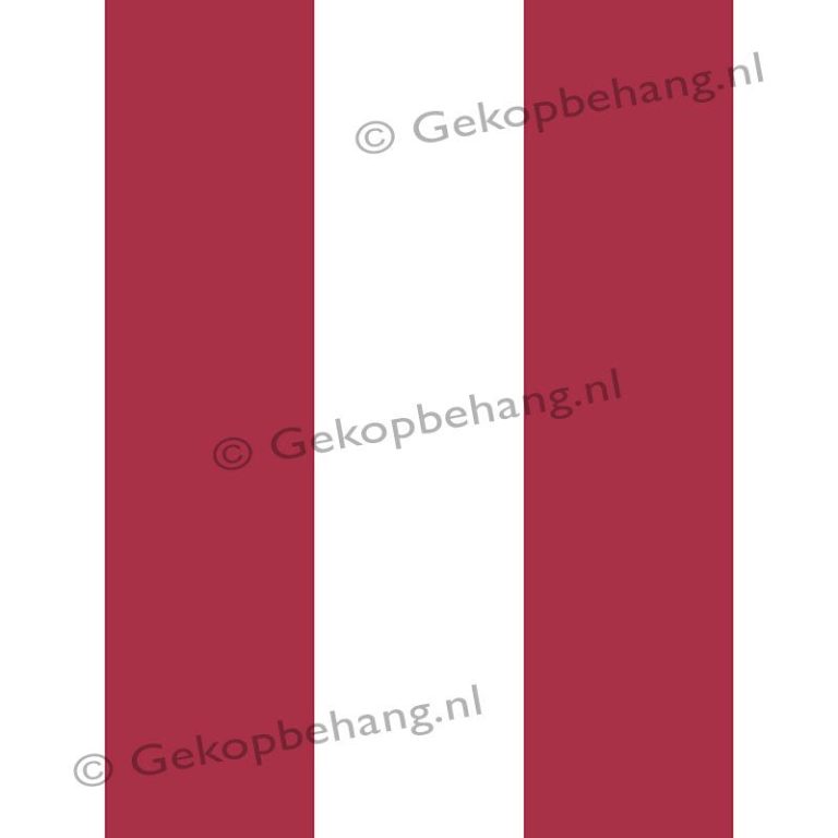 INGK Tapete - Thomas - streep rood/wit