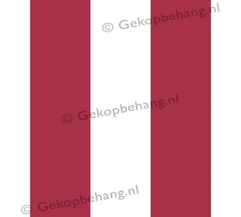 INGK Tapete - Thomas - streep rood/wit