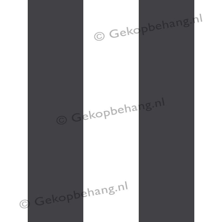 INGK Behang - Thomas - streep zwart/wit
