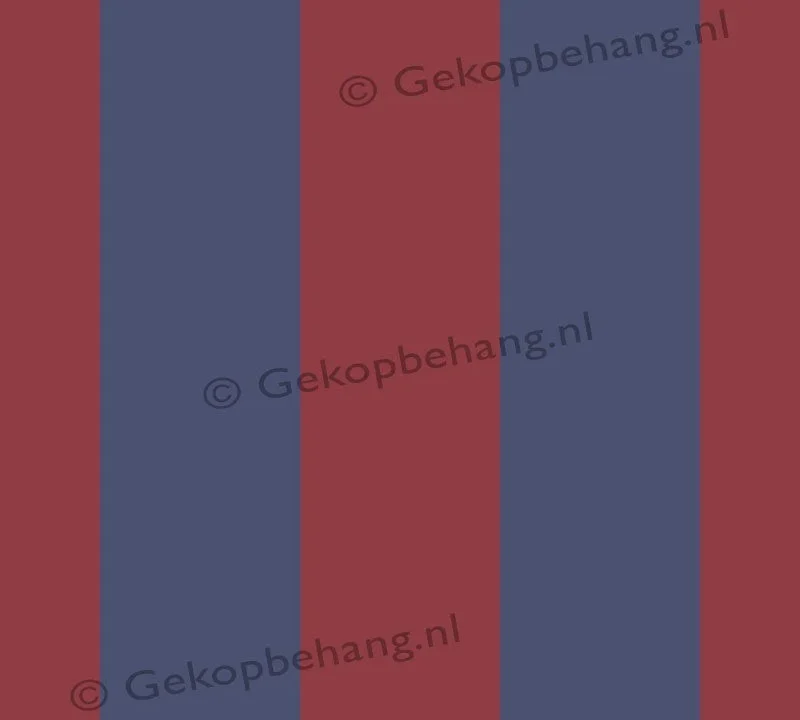 INGK Tapete - Thomas - streep blauw/rood