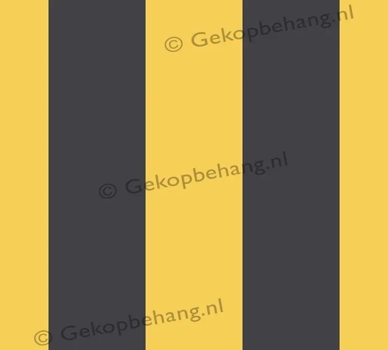 INGK Tapete - Thomas - streep zwart/geel