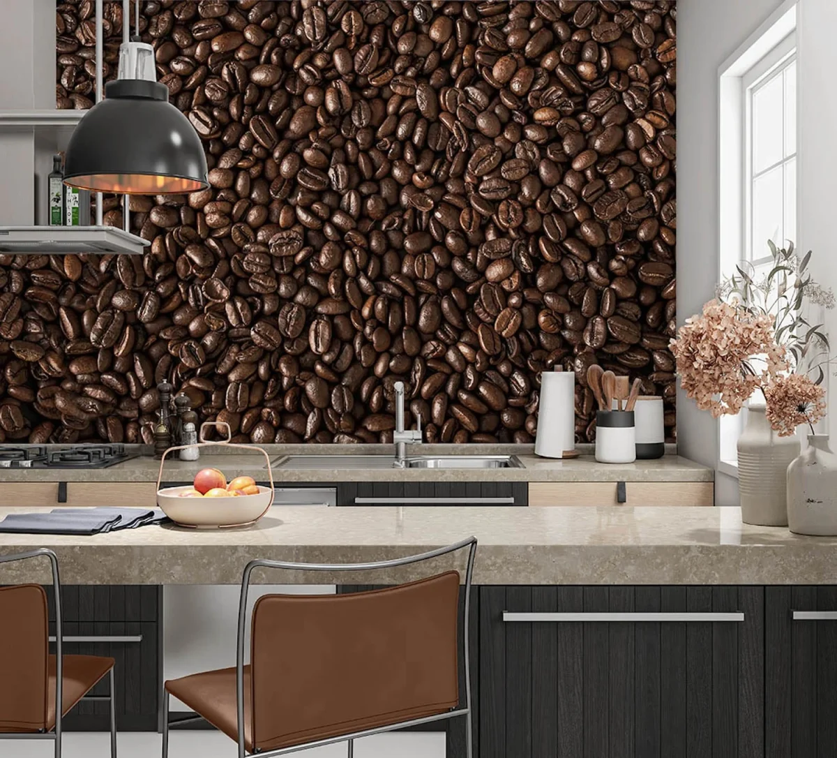 Kaffeebohnen Rückwand