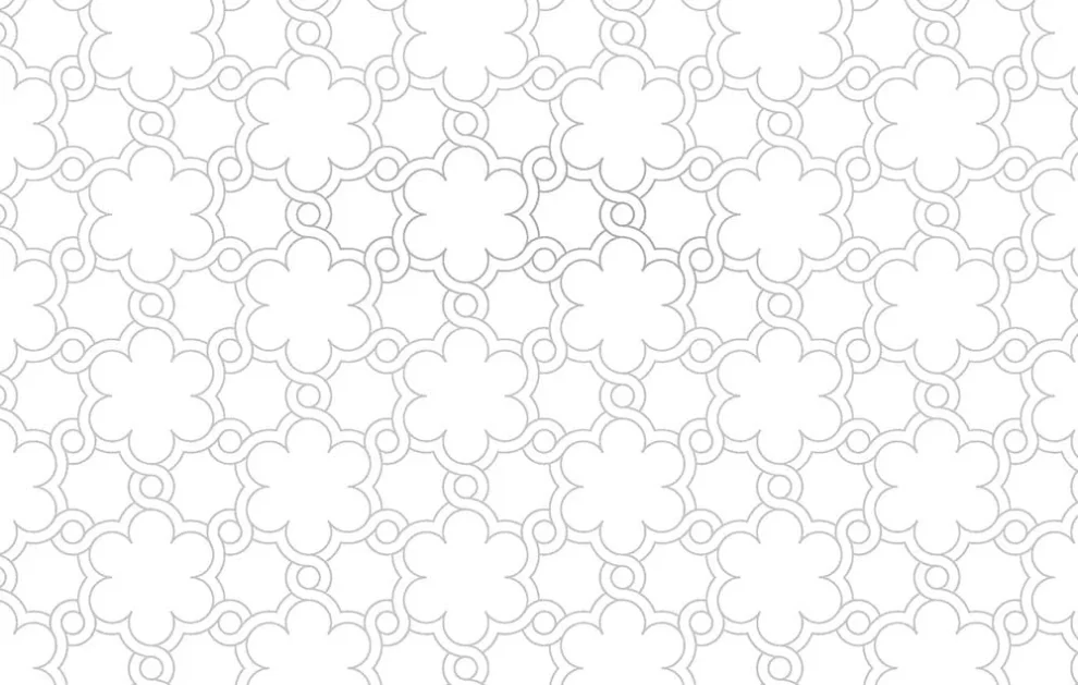 Motif de treillis floral gris clair en lignes fines sur fond blanc