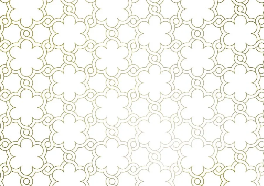 Motif de treillis floral vert olive en lignes fines sur fond blanc