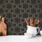 Crédence de cuisine avec impression - Casablanca Dark/Bronze