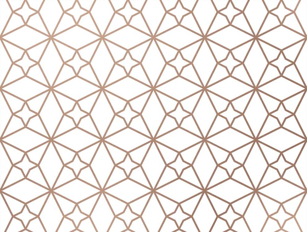 Kitchen backsplash with print - Fez Rose Gold